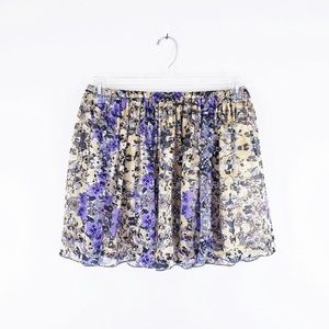 Madewell Floral Silk Mini Skirt